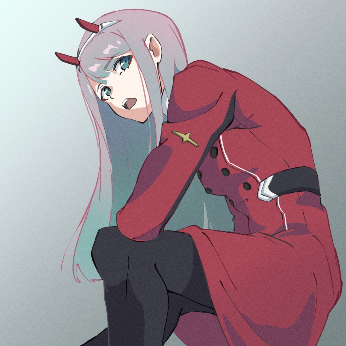 darling_in_the_franxx, horns, natsume_hinako, pantyhose, uniform, zero_two_(darling_in_the_franxx)