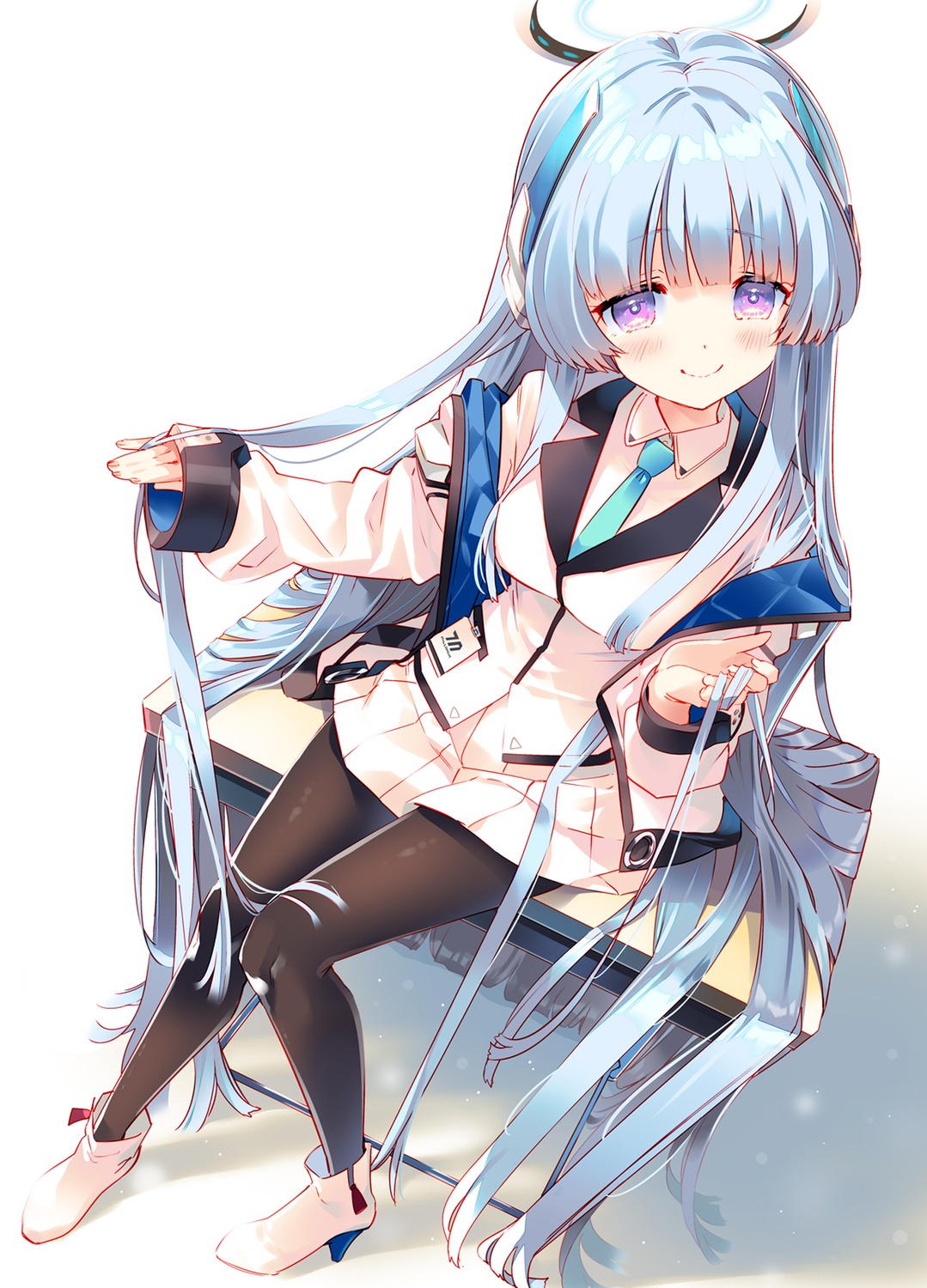 arikawa_satoru, blue_archive, halo, heels, pantyhose, seifuku, ushio_noa