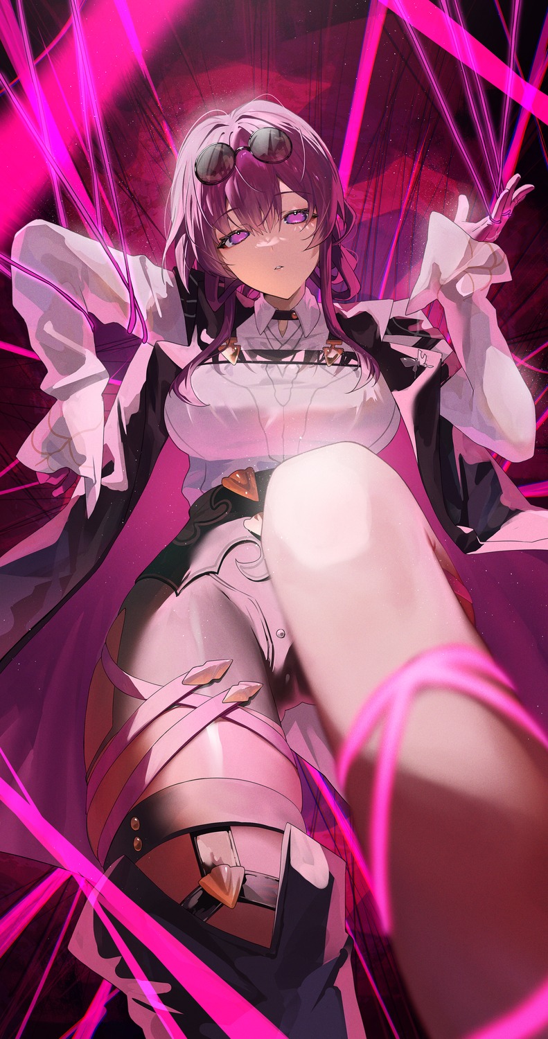 cadorunrun, garter, honkai:_star_rail, kafka_(honkai:_star_rail), megane, pantyhose