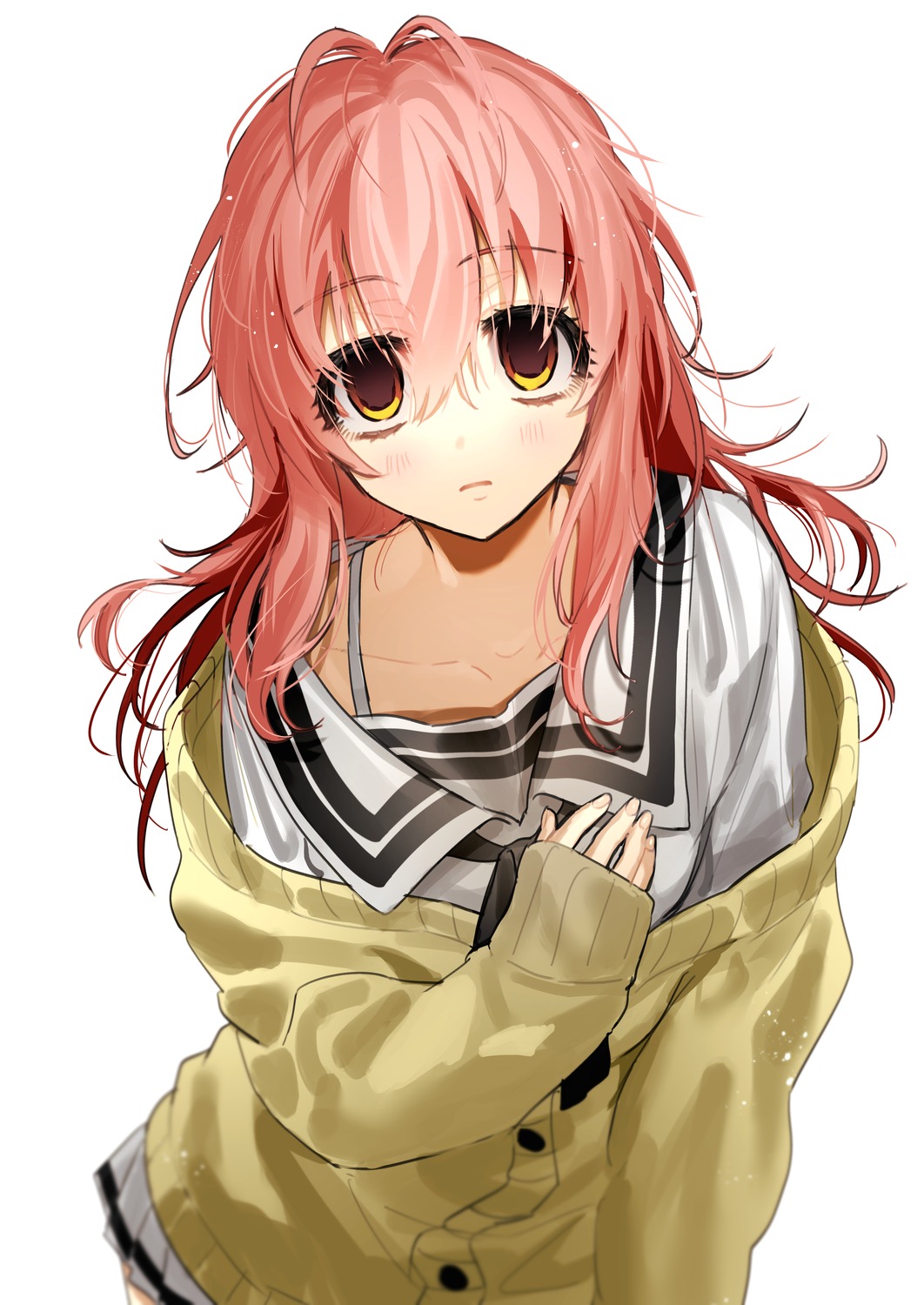 kimi_to_kanojo_to_kanojo_no_koi., mukou_aoi, seifuku, sweater, tagme