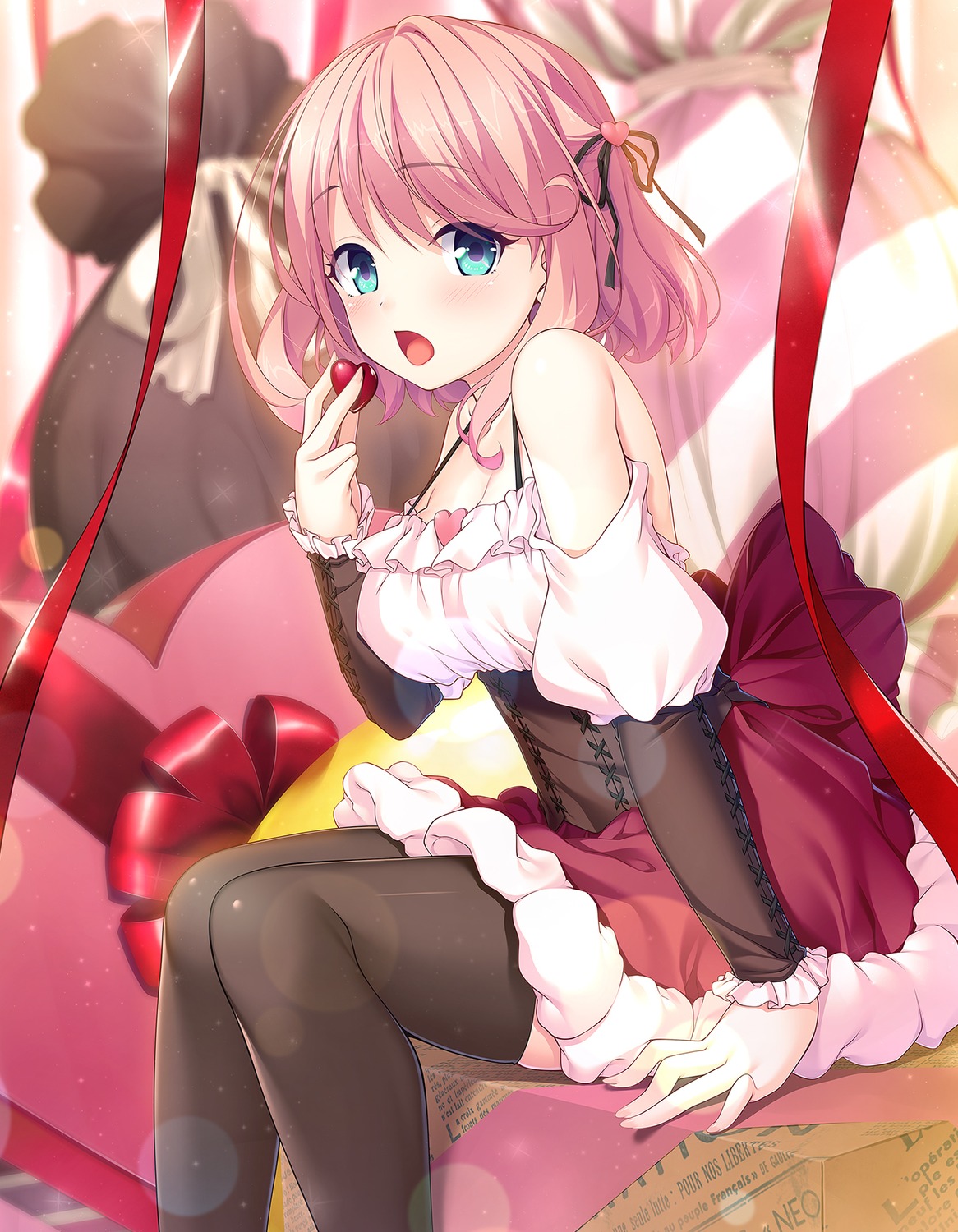 cleavage, making_*_lovers, smee, takanashi_ako, taniyama-san, thighhighs