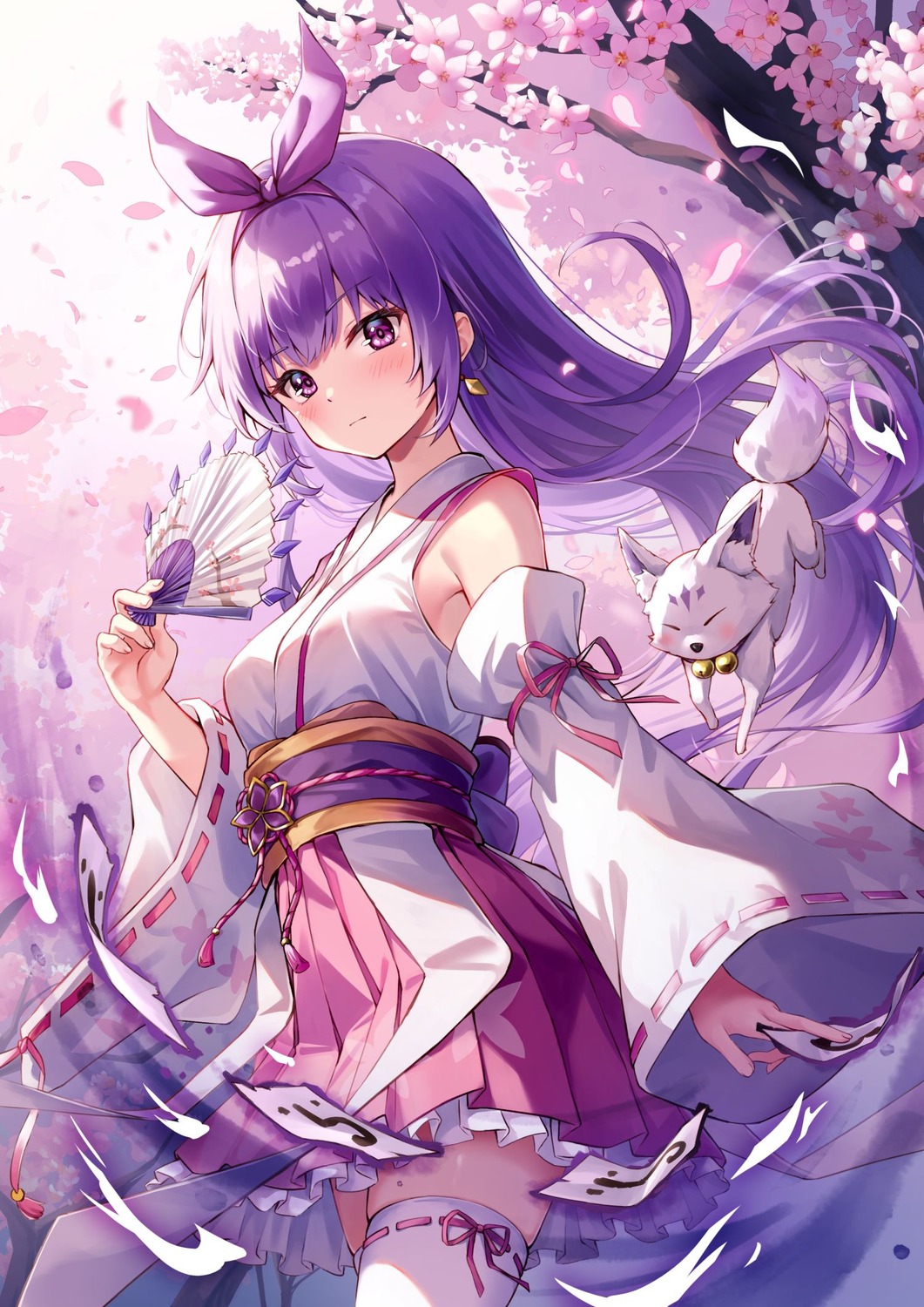 ayanokouji_kanna, maplestory, miko, sebu_illust, thighhighs