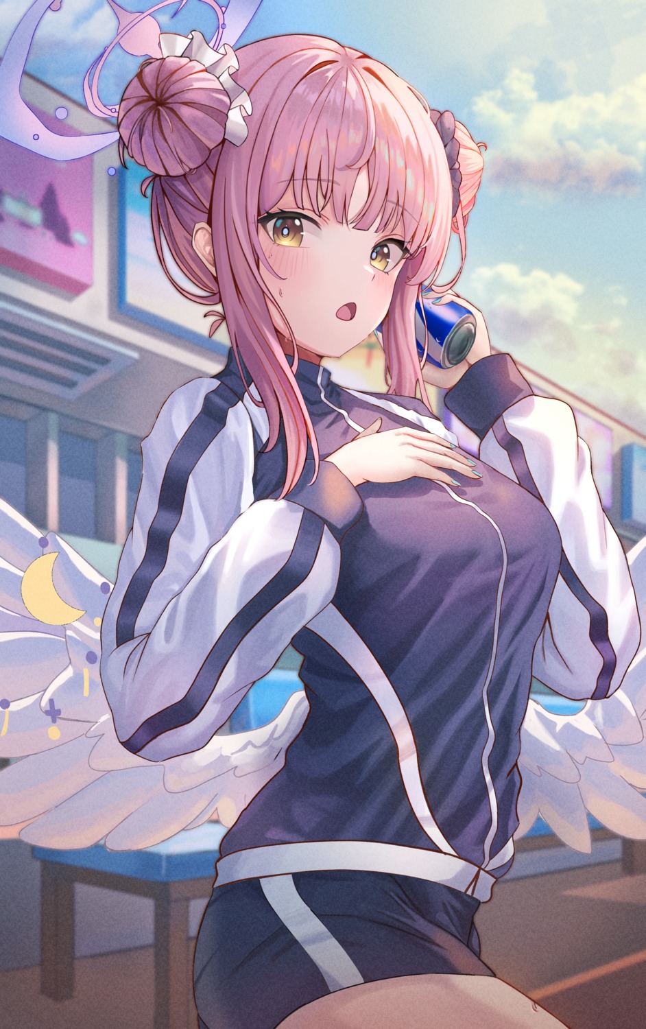 angel, blue_archive, gym_uniform, mayo_9_5, misono_mika, wings