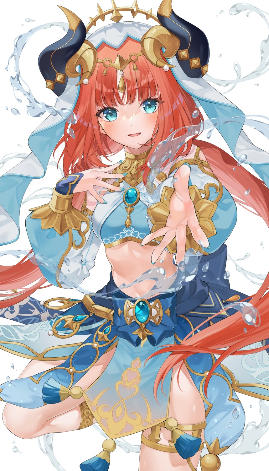 garter, genshin_impact, horns, nilou, noberu
