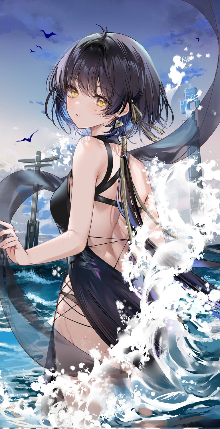 bikini, dress, kinokohime, swimsuits, wet, wuthering_waves