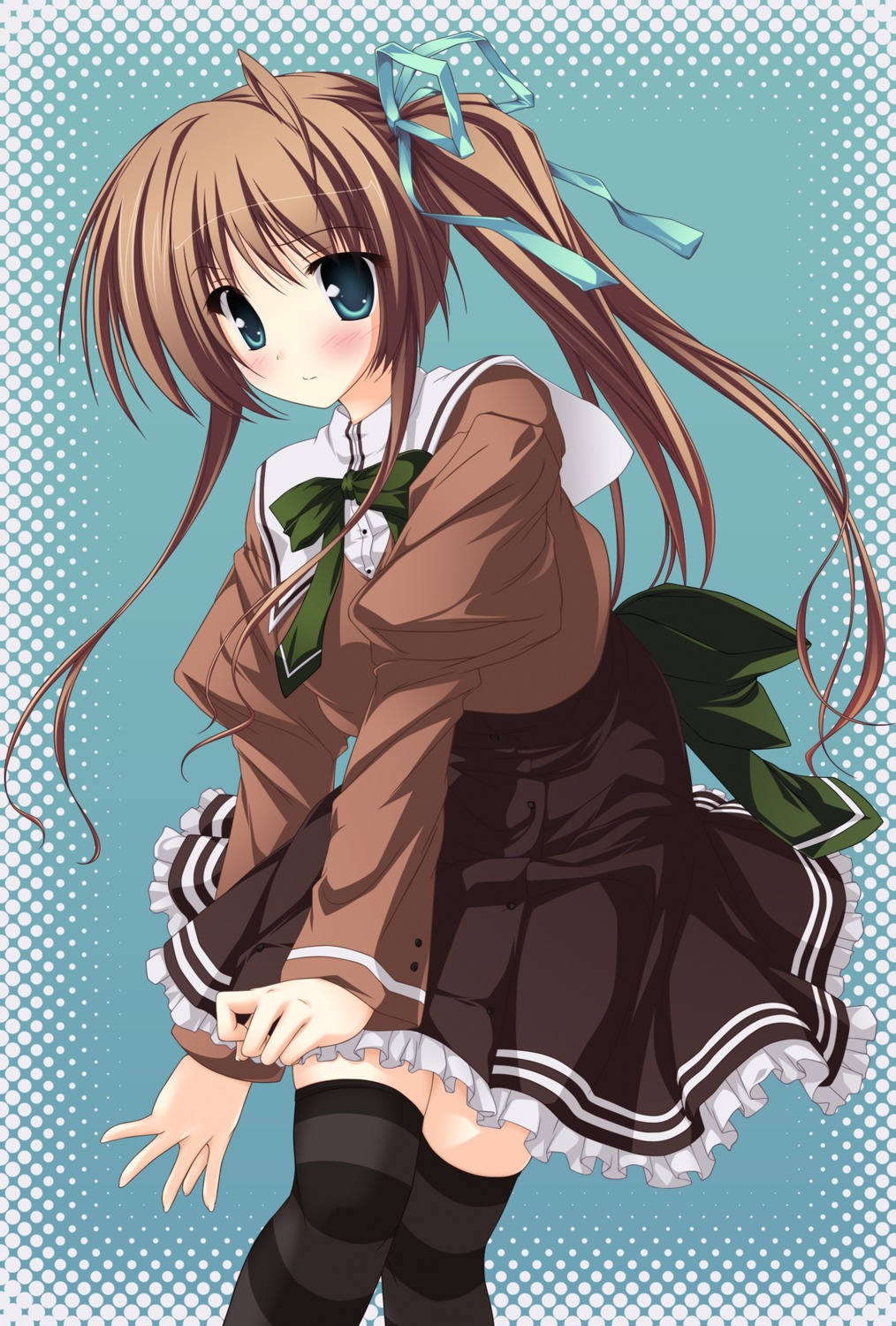 akane_iro_ni_somaru_saka, nagase_minato, seifuku, tenmaso, thighhighs, vector_trace