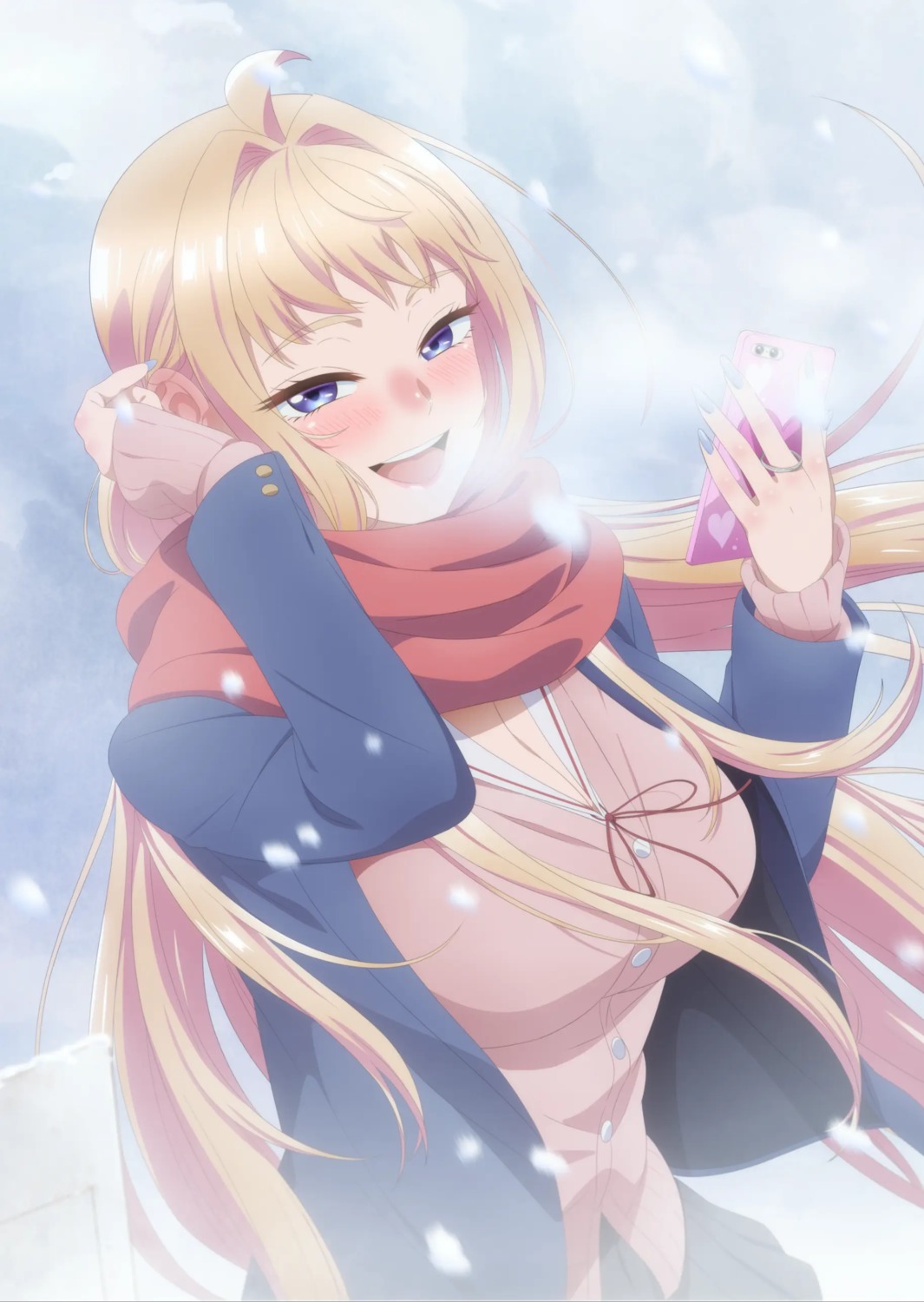 cleavage, dosanko_gal_wa_namara_menkoi, fuyuki_minami, seifuku, sweater