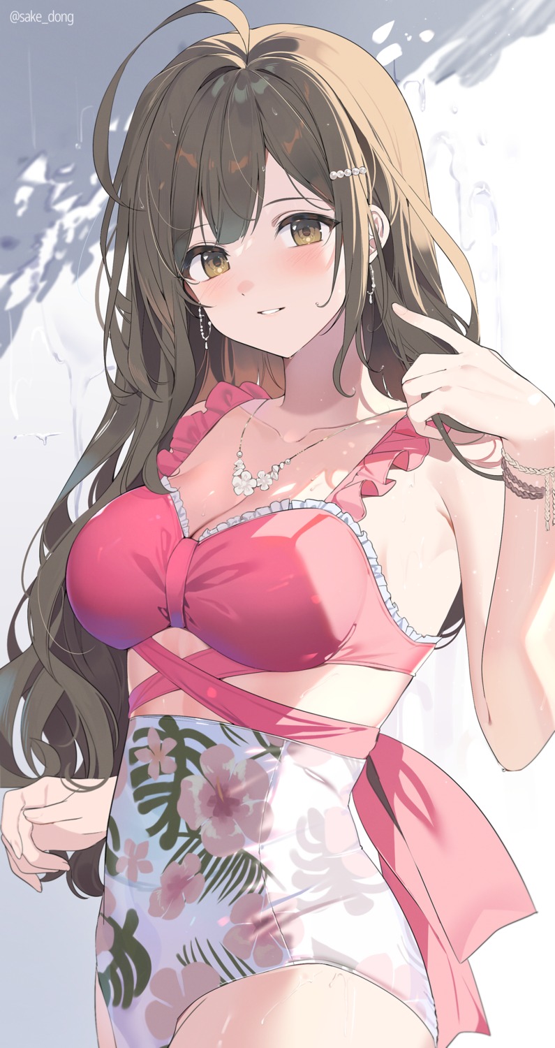 cleavage, kuwayama_chiyuki, sake_dong, swimsuits, the_idolm@ster, the_idolm@ster_shiny_colors