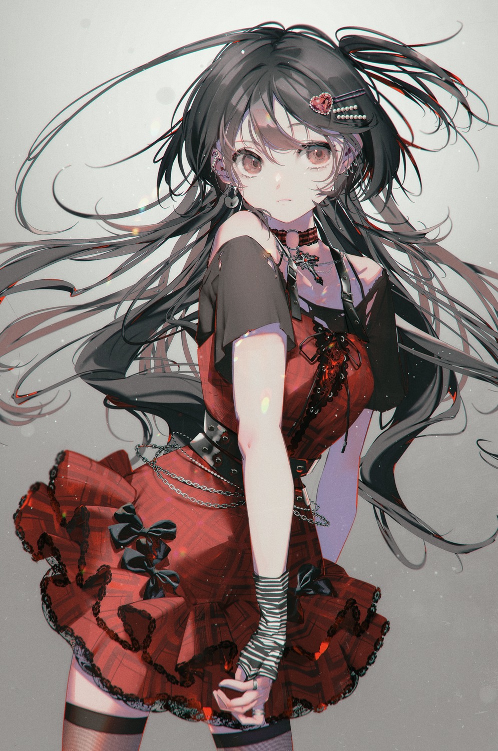 shiomi_(lowrise), thighhighs, torn_clothes