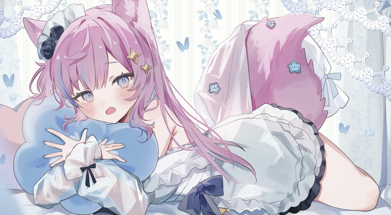 animal_ears, indie_virtual_youtuber, nekomimi, see_through, sorani_(kaeru0768), tachibana_amane_(vtuber), tail