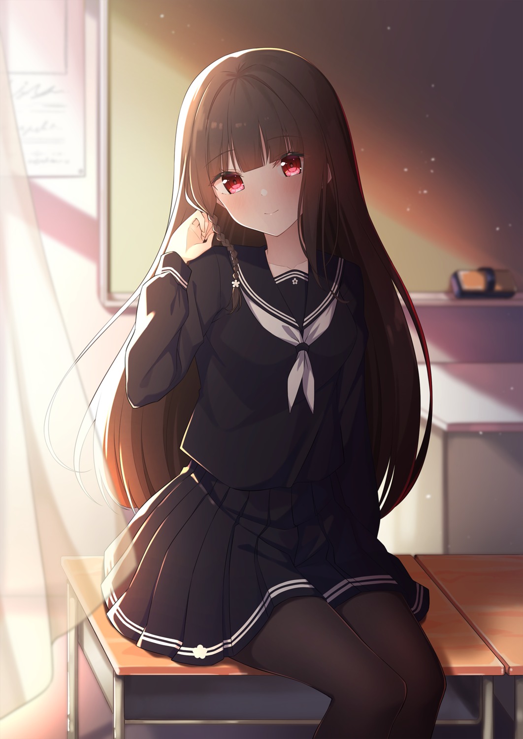 pantyhose, seifuku, taiyaki_(astre)