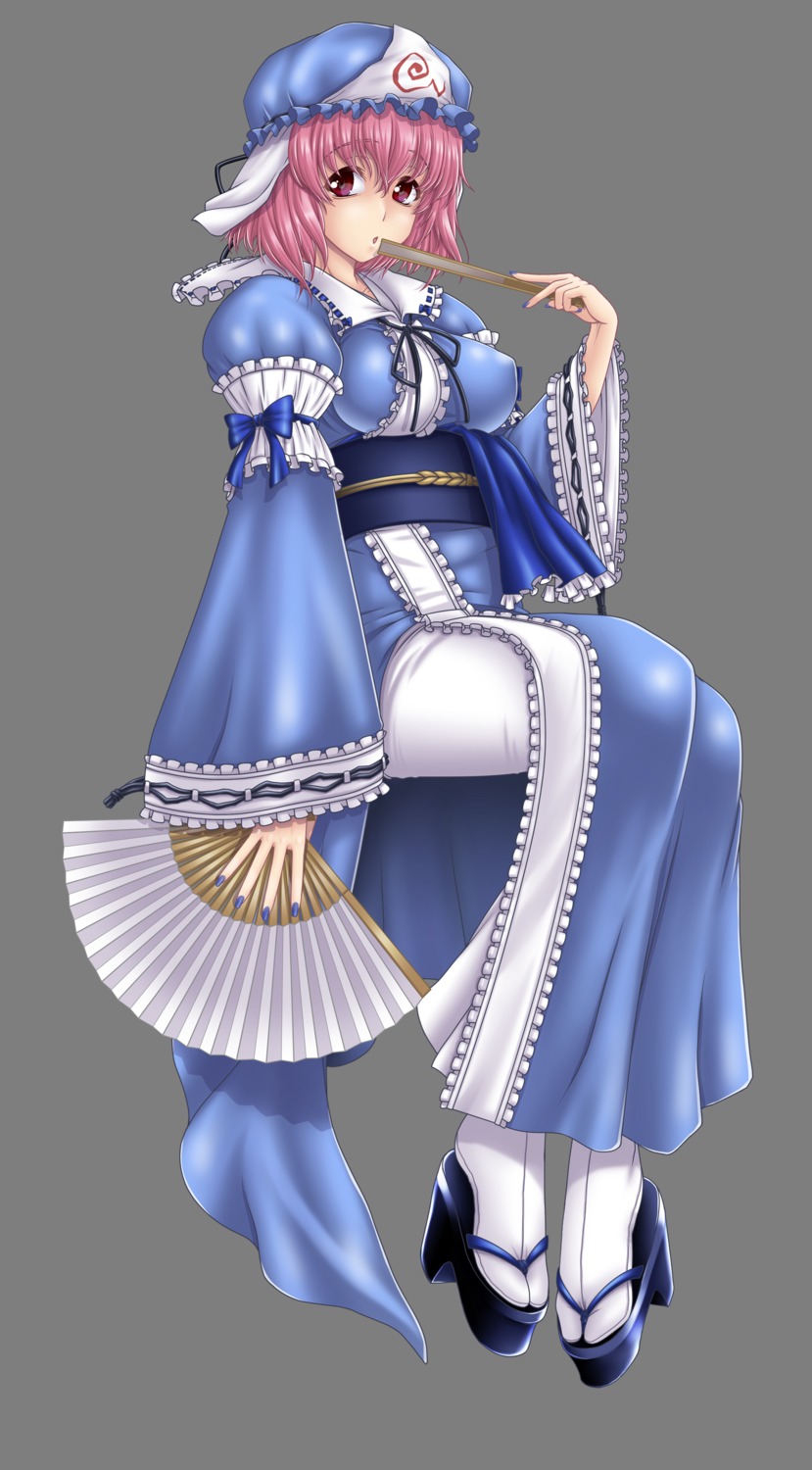 japanese_clothes, kairichan, kimono, saigyouji_yuyuko, touhou