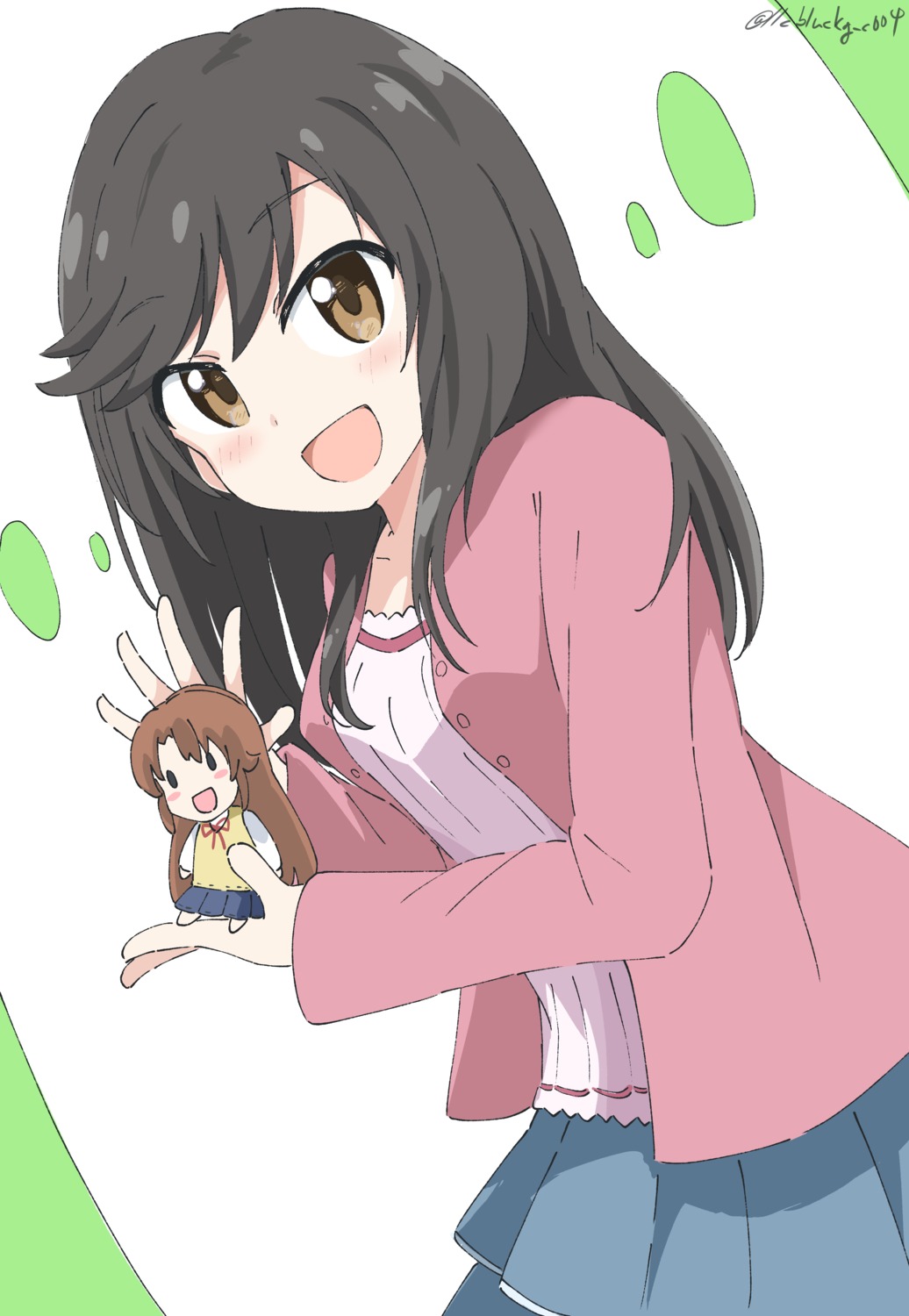 chibi, cynical_(llcbluckg_c004), ichijou_hotaru, koshigaya_komari, non_non_biyori, seifuku, sweater