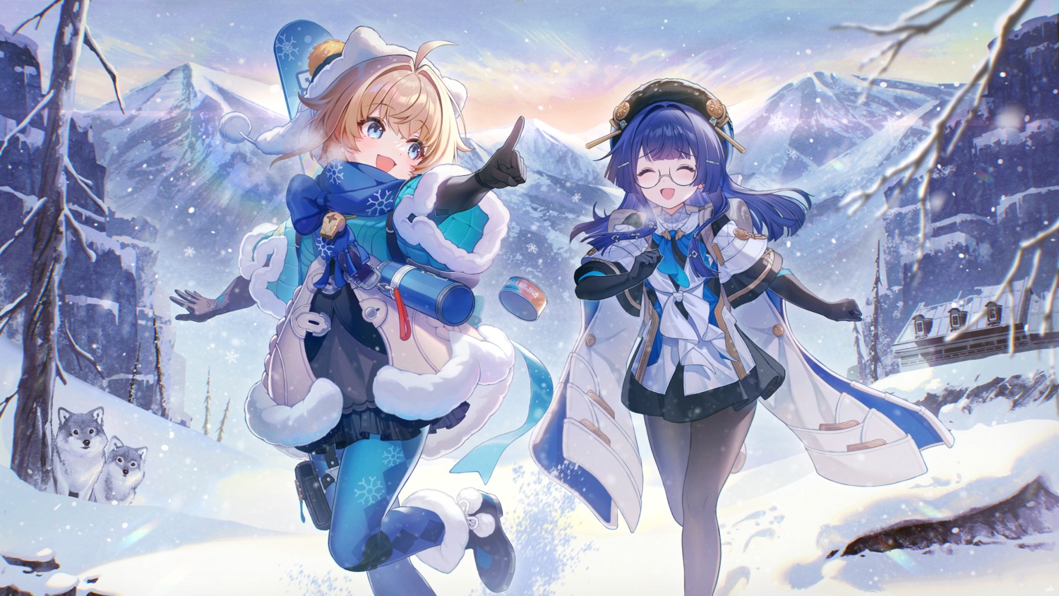 animal_ears, honkai:_star_rail, lynx_landau, megane, oli, pantyhose, pela_(honkai:_star_rail), uniform