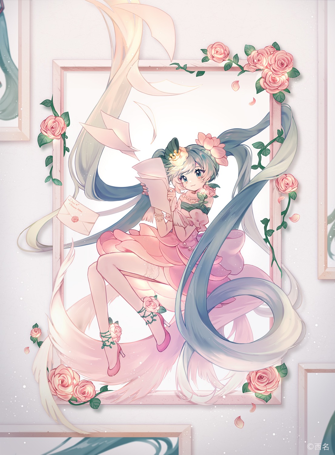 hatsune_miku, heels, nishina_hima, thighhighs, vocaloid