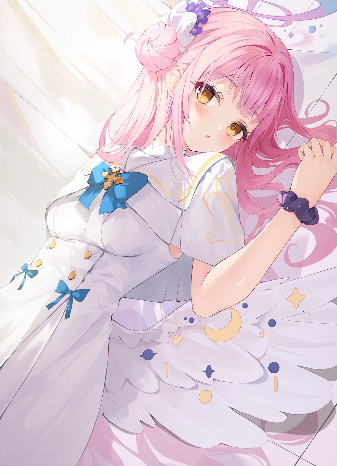 aid!, angel, blue_archive, dress, misono_mika, wings