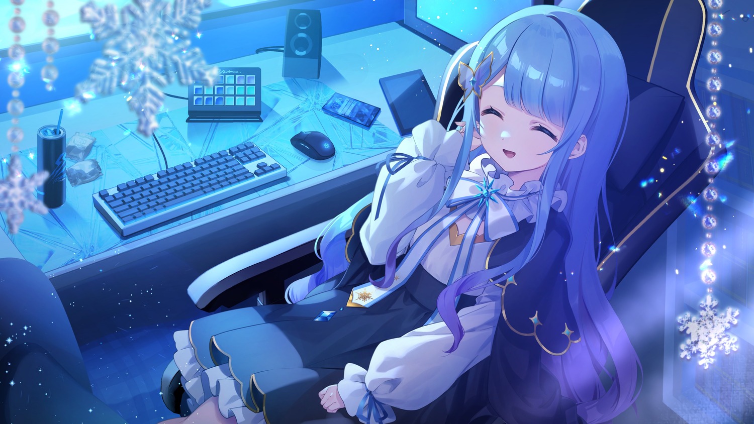 gothic_lolita, indie_virtual_youtuber, lolita_fashion, nokachoco114, shigure_sena, wallpaper