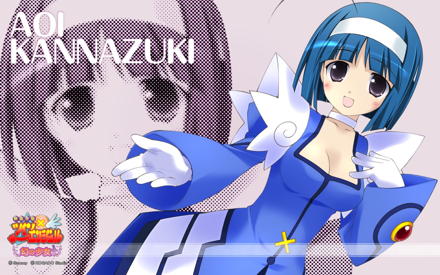 cleavage, kaitou_tenshi_twin_angel, kannazuki_aoi, sakana, wallpaper