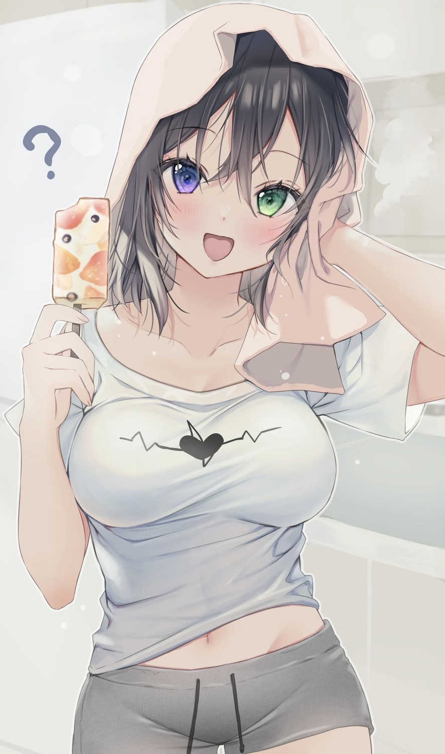 heterochromia, towel, yoruhoshi_owl