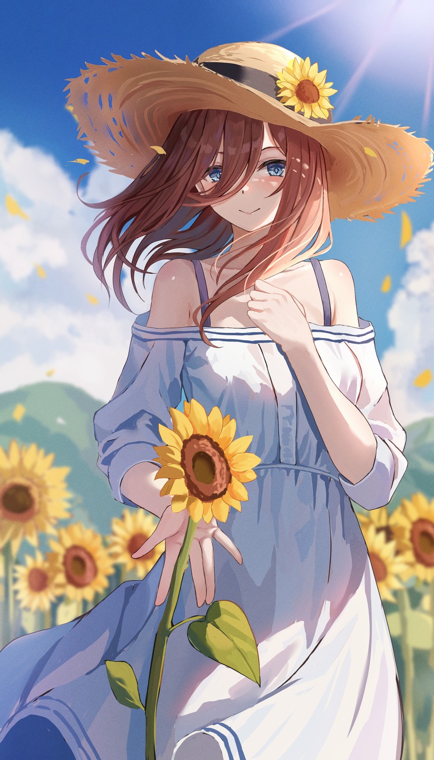 5-toubun_no_hanayome, dress, nakano_miku, raikun_raikun, summer_dress