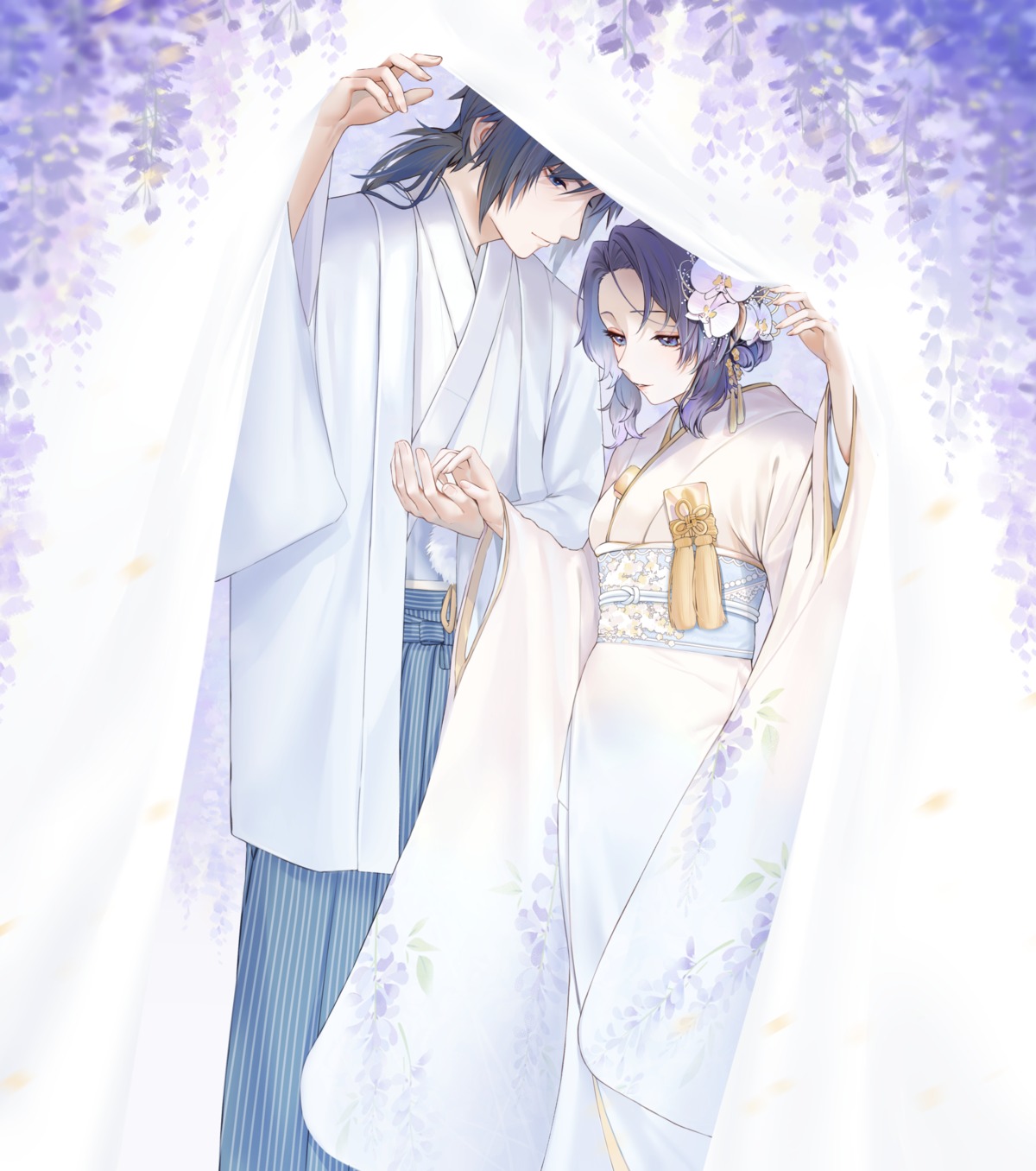 carrot, kimetsu_no_yaiba, kimono, kochou_shinobu, tomioka_giyuu