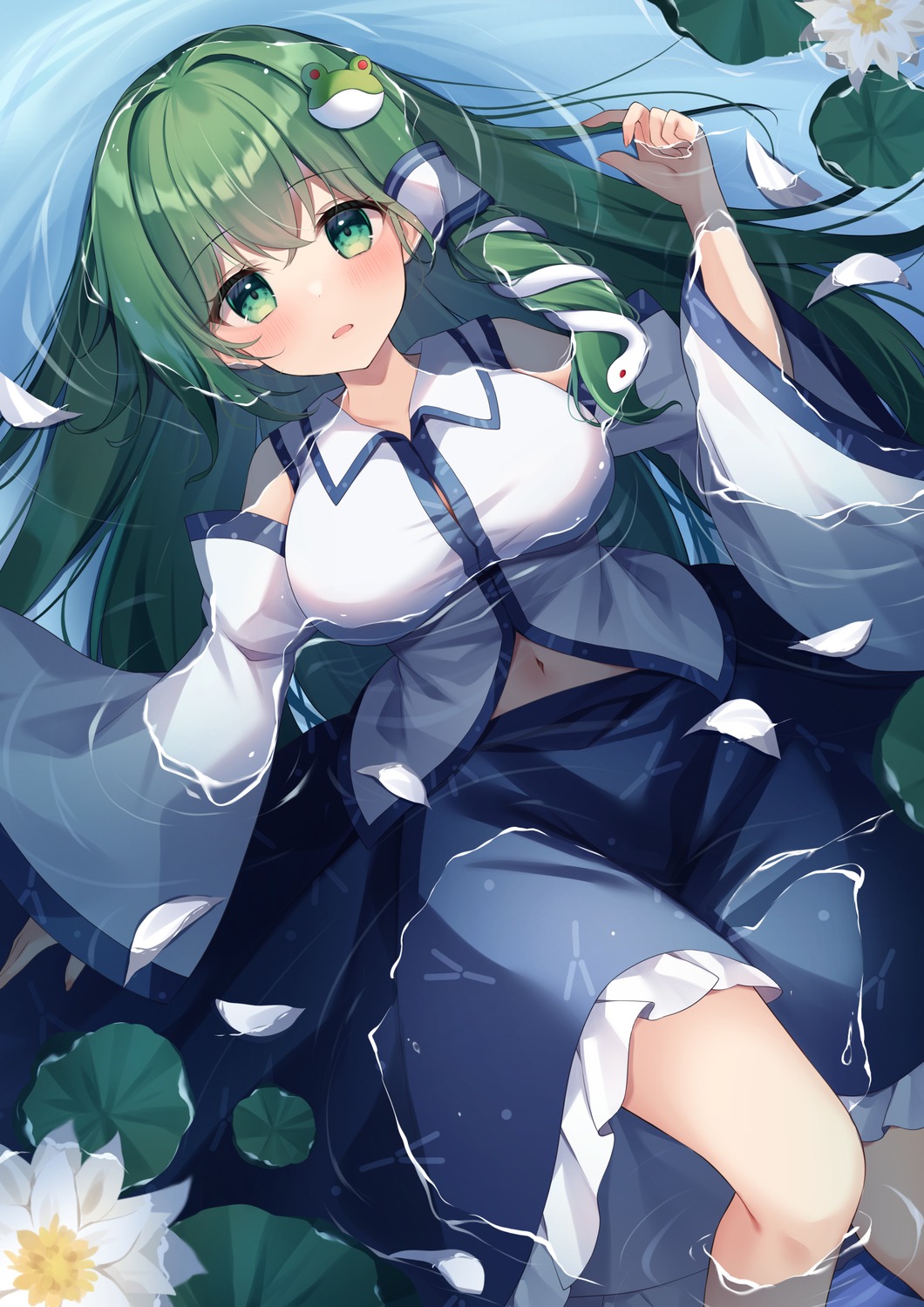 japanese_clothes, kochiya_sanae, miy@, touhou, wet