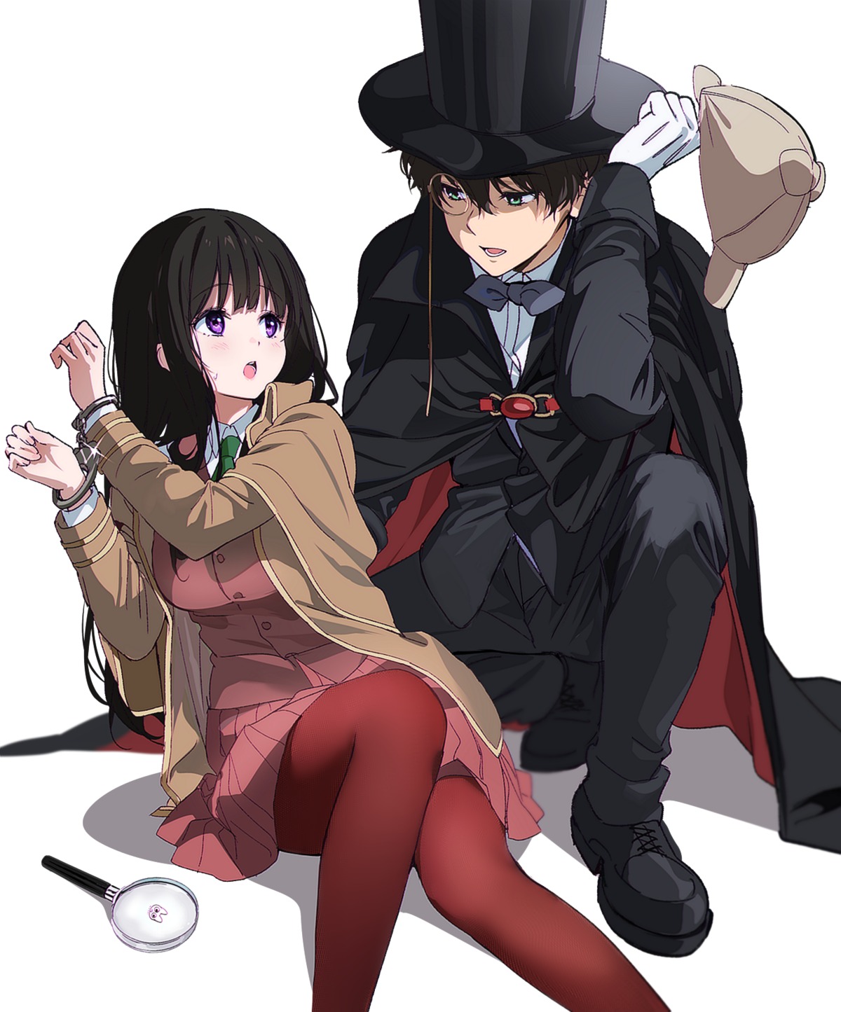 bondage, chitanda_eru, cosplay, hyouka, megane, mery_(yangmalgage), oreki_houtarou, pantyhose