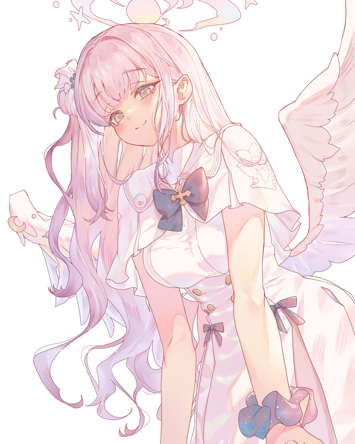 angel, blue_archive, dress, misono_mika, torano, wings