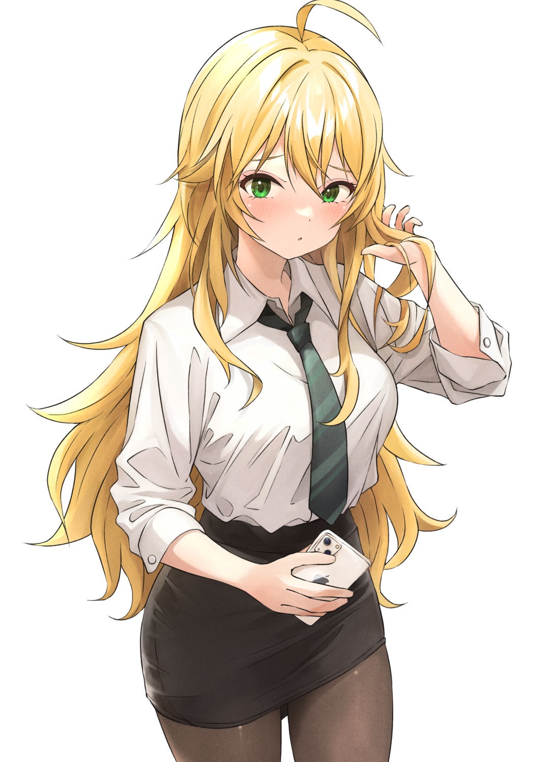 b1ack, dress_shirt, hoshii_miki, pantyhose, the_idolm@ster
