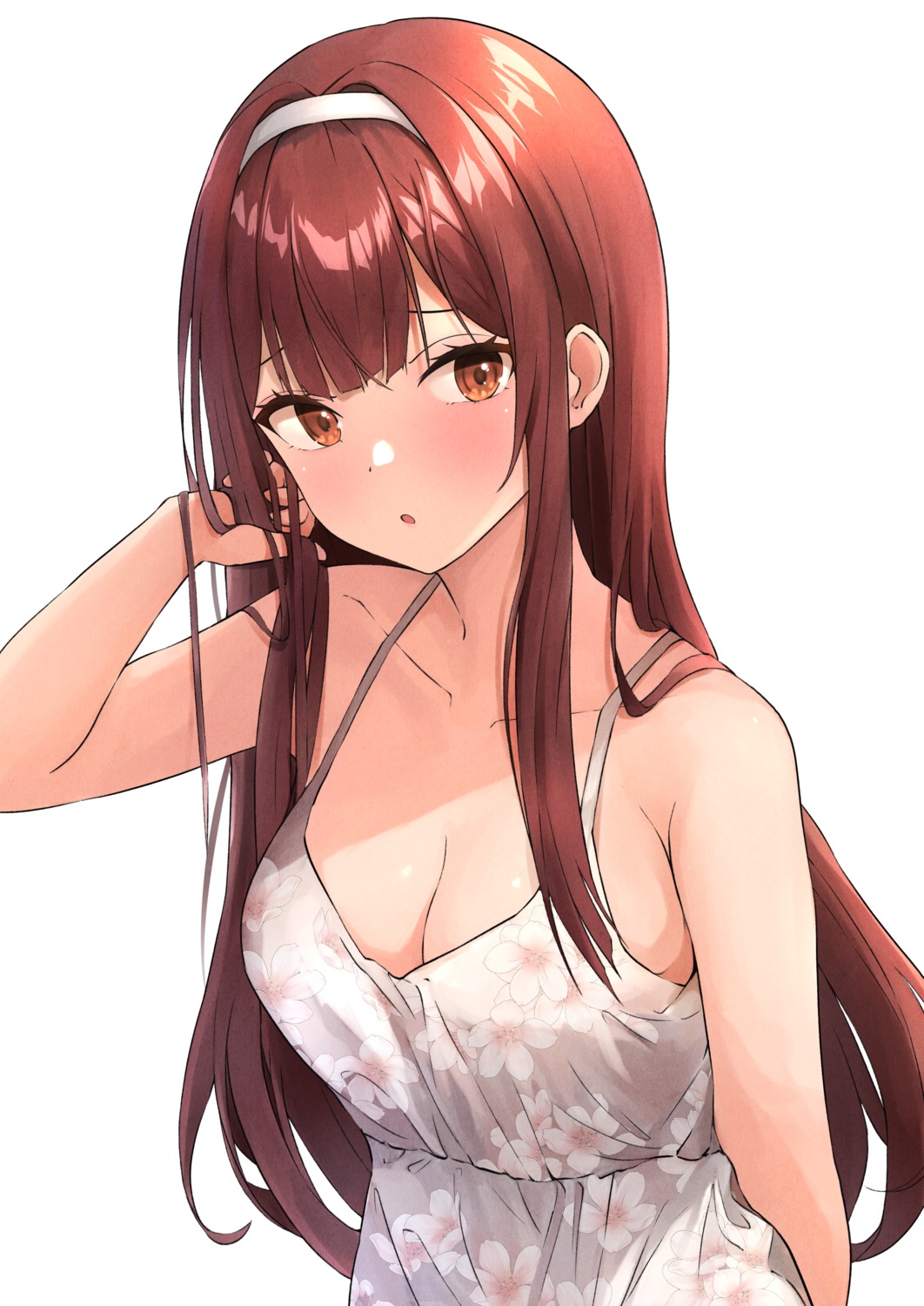 b1ack, dress, no_bra, summer_dress, tanaka_kotoha, the_idolm@ster, the_idolm@ster_million_live!