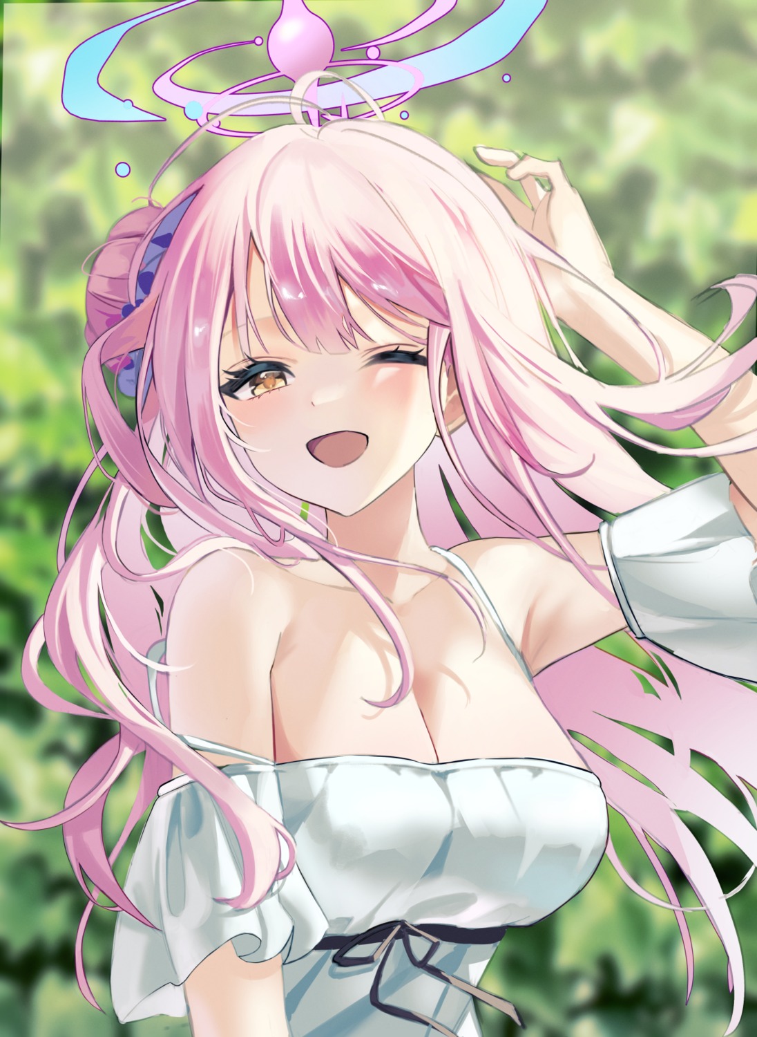 blue_archive, chie_(user_snfh8333), halo, misono_mika, no_bra