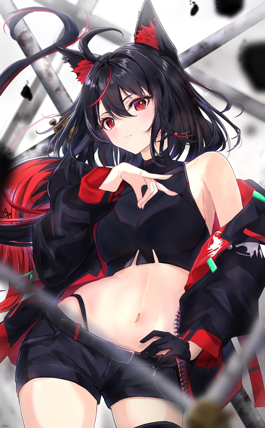 animal_ears, hololive, hololive_gamers, kitsune, kurokami_fubuki, yuki_haru