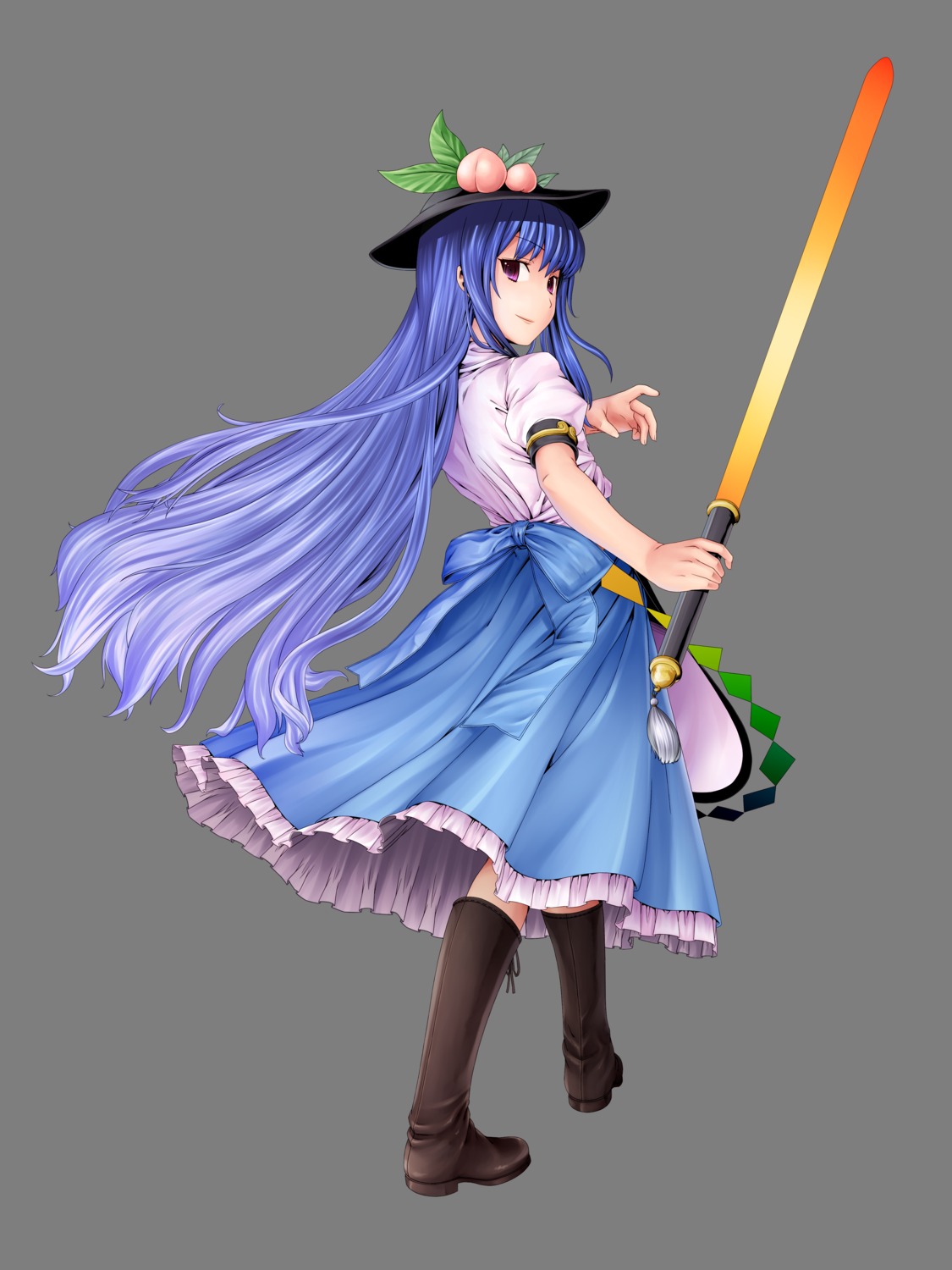 captain_freedom, hinanawi_tenshi, touhou, transparent_png