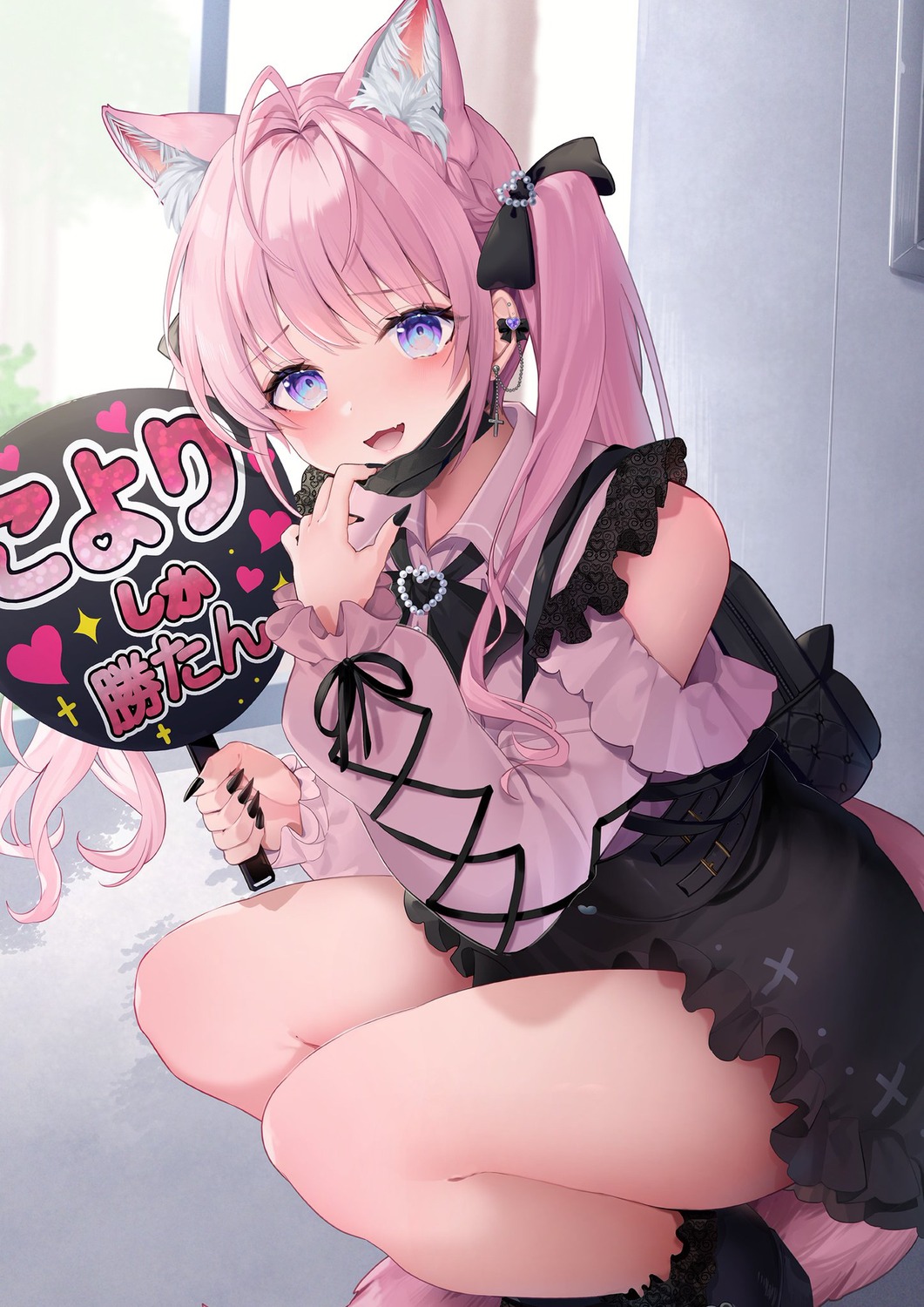 animal_ears, hakui_koyori, hololive, tail, usushio