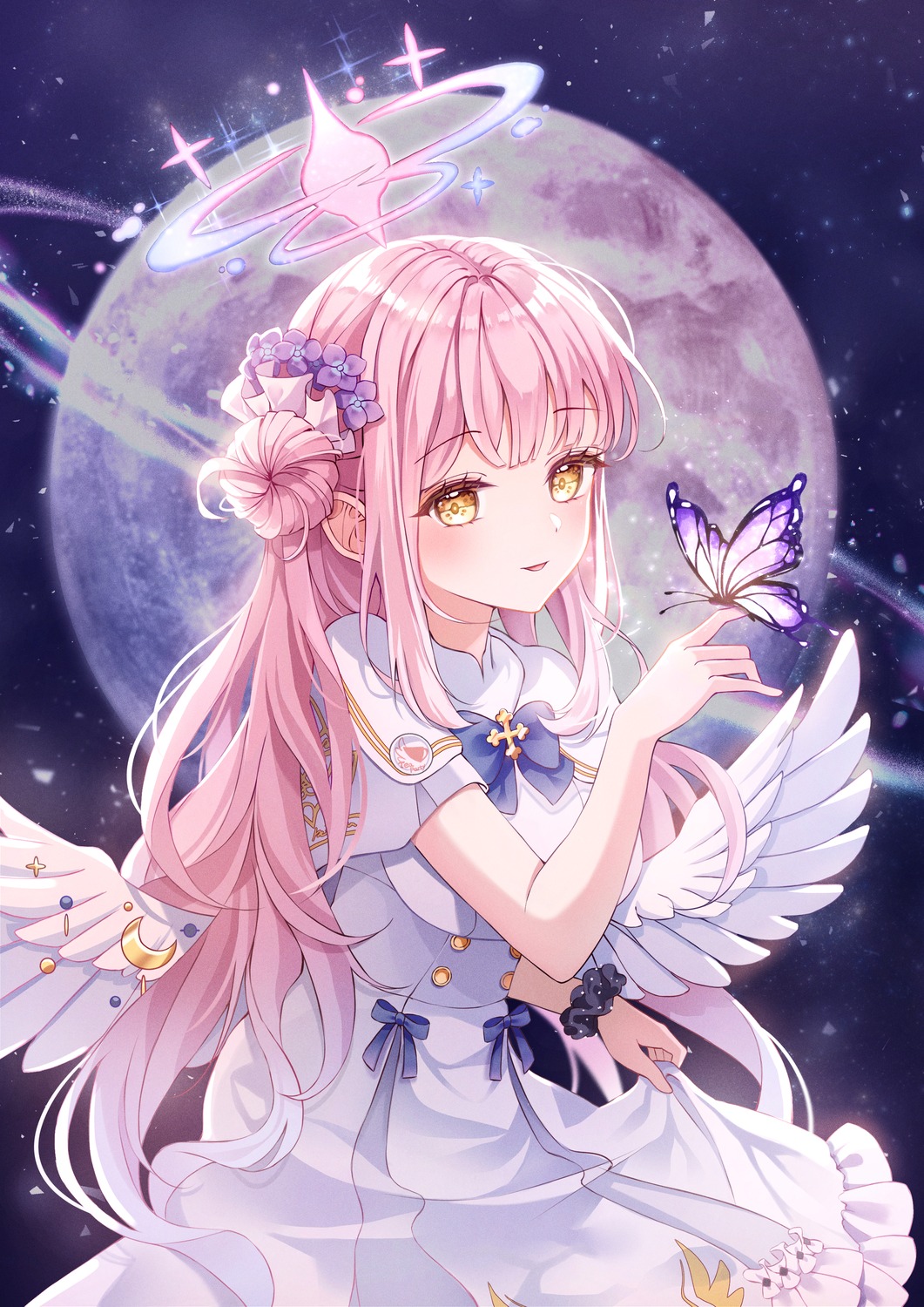 angel, blue_archive, caron, dress, misono_mika, wings