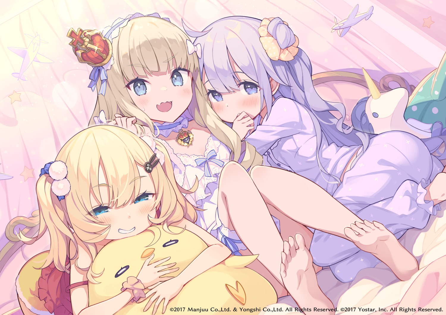 abercrombie_(azur_lane), azur_lane, feet, garter, manjuu_(azur_lane), pajama, queen_elizabeth_(azur_lane), tam-u