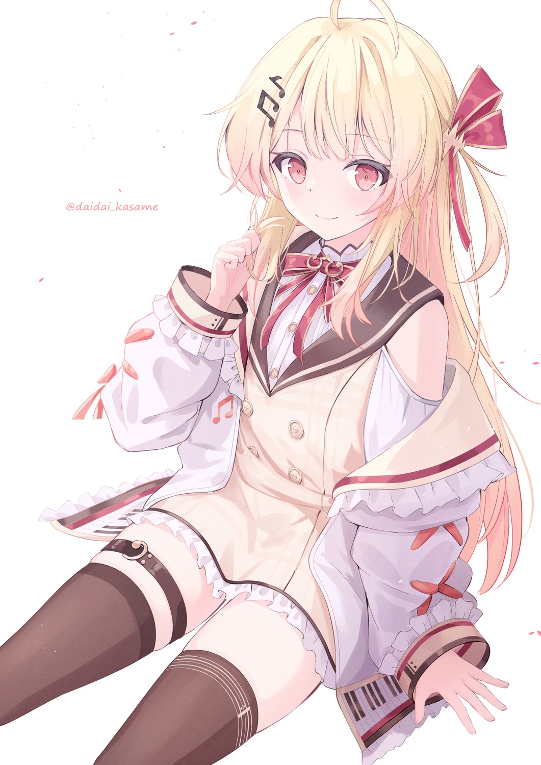 daidai_(daidai826), garter, hololive, hololive_dev_is, otonose_kanade, seifuku, thighhighs