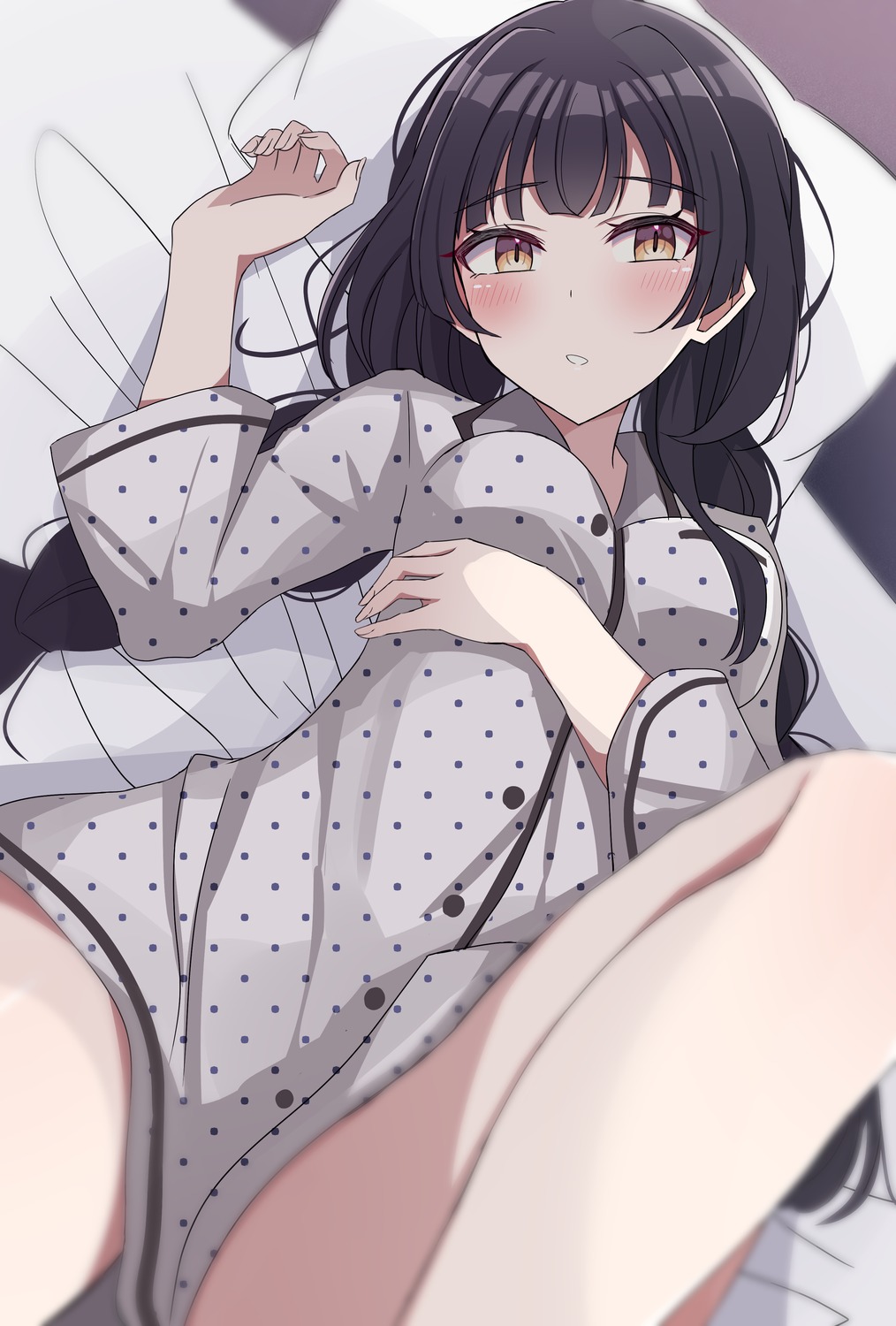 mayuzumi_fuyuko, meiji_(meizi493), pajama, the_idolm@ster, the_idolm@ster_shiny_colors