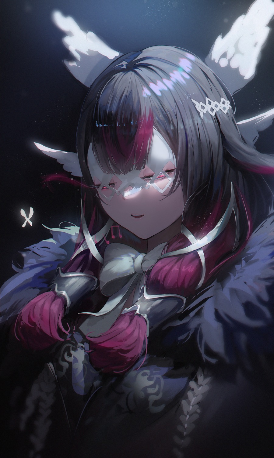 columbina, genshin_impact, wings, yonesdraws