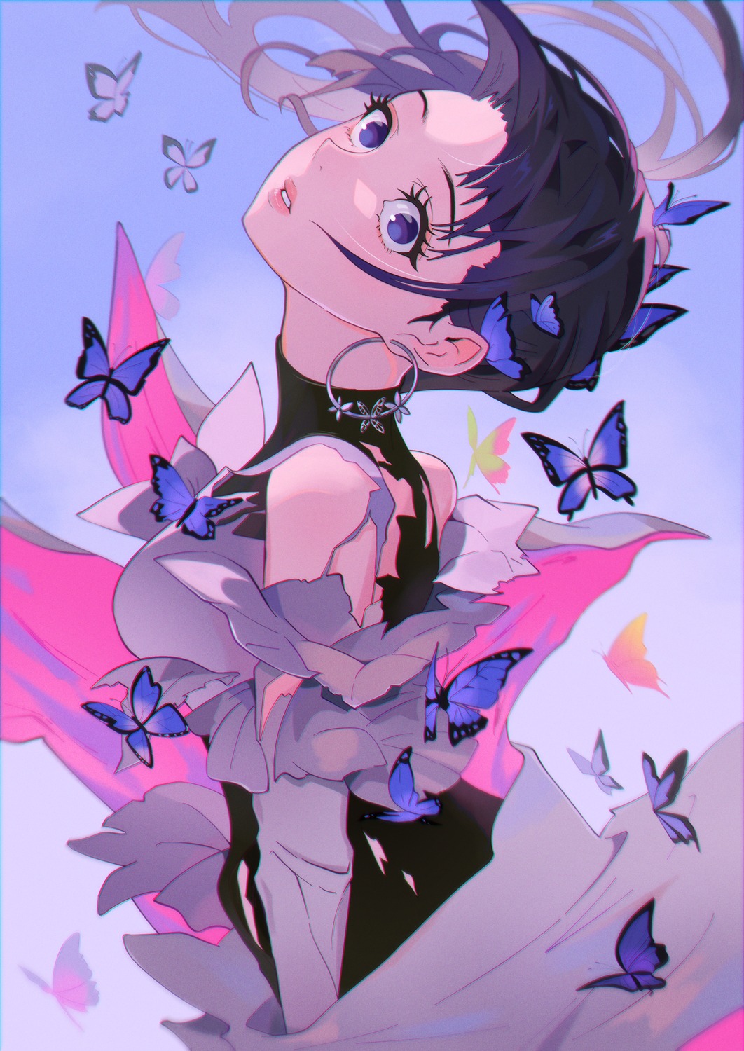 bclarissart, kimetsu_no_yaiba, kochou_shinobu, torn_clothes