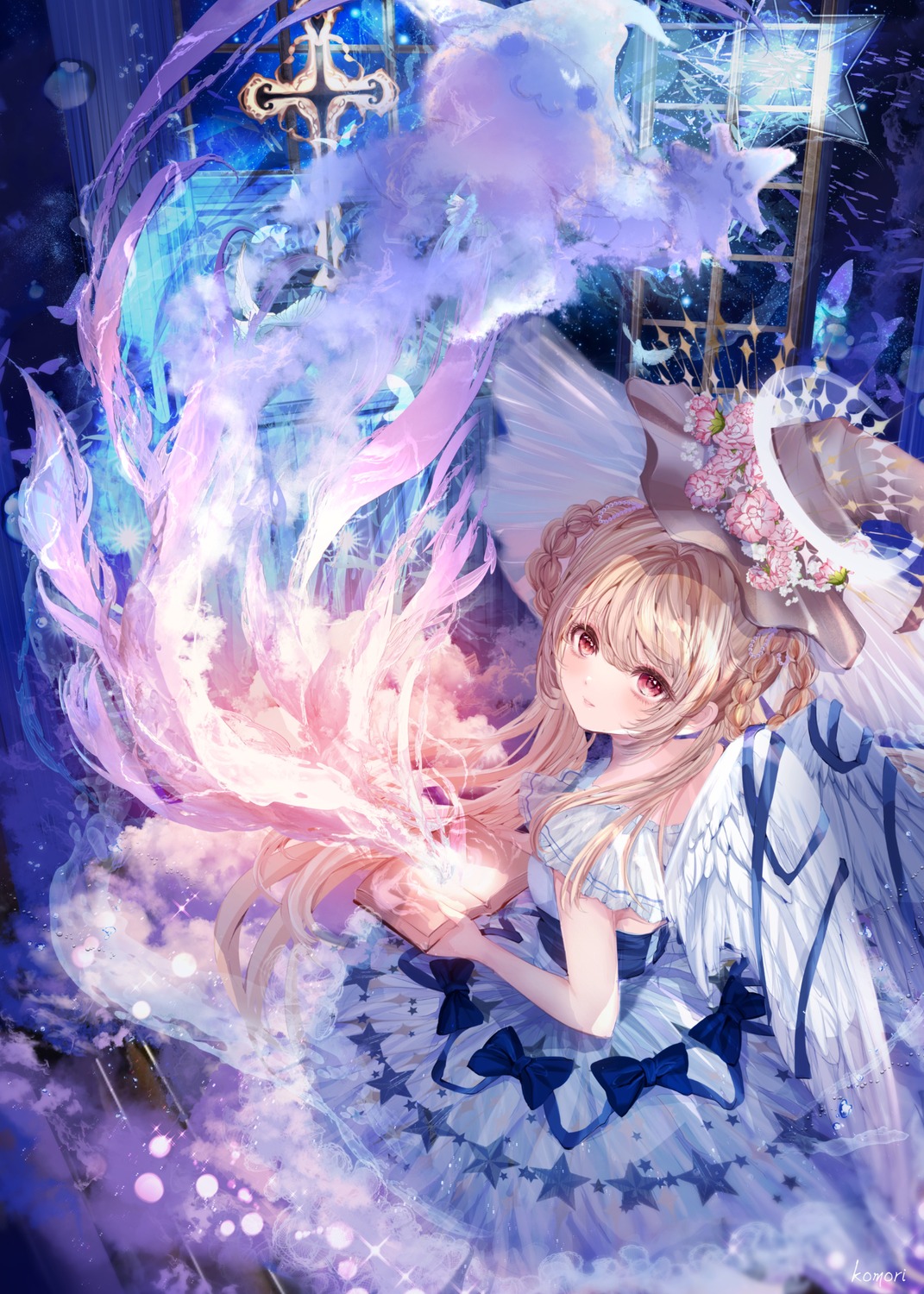 angel, dress, komorihikki, wings