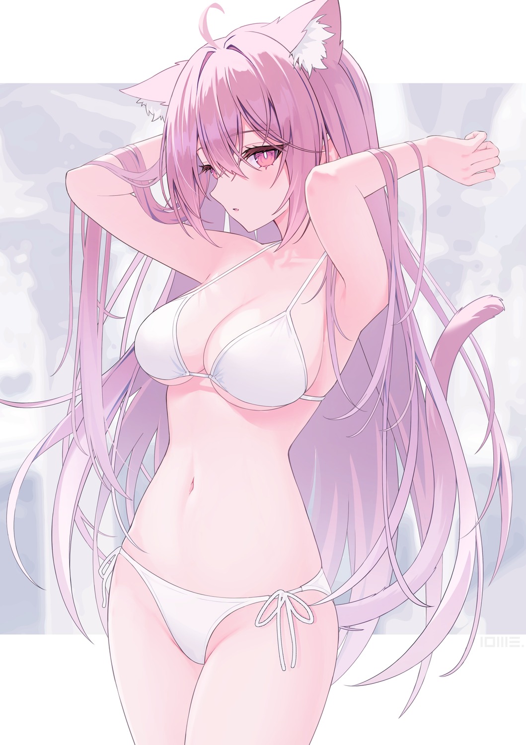 animal_ears, bikini, lows., nekomimi, swimsuits, tail, thong