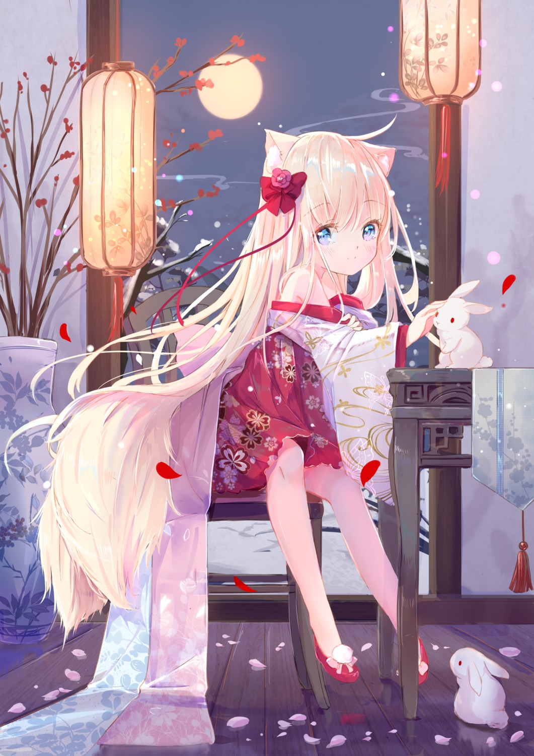 animal_ears, asian_clothes, peas_(peas0125), tail