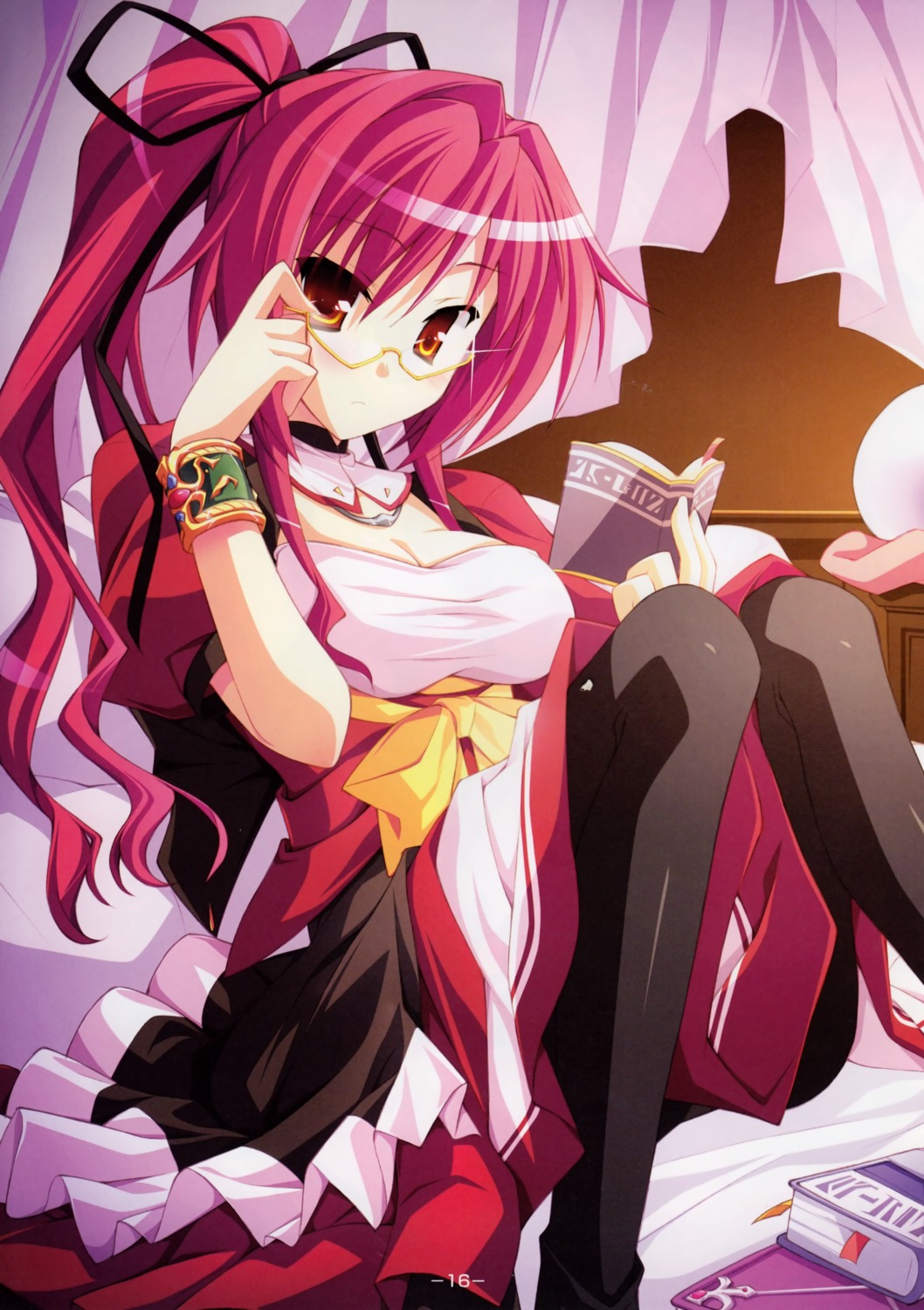 cleavage, hinata_mutsuki, magus_tale, megane, pantyhose, seera_finis_victoria