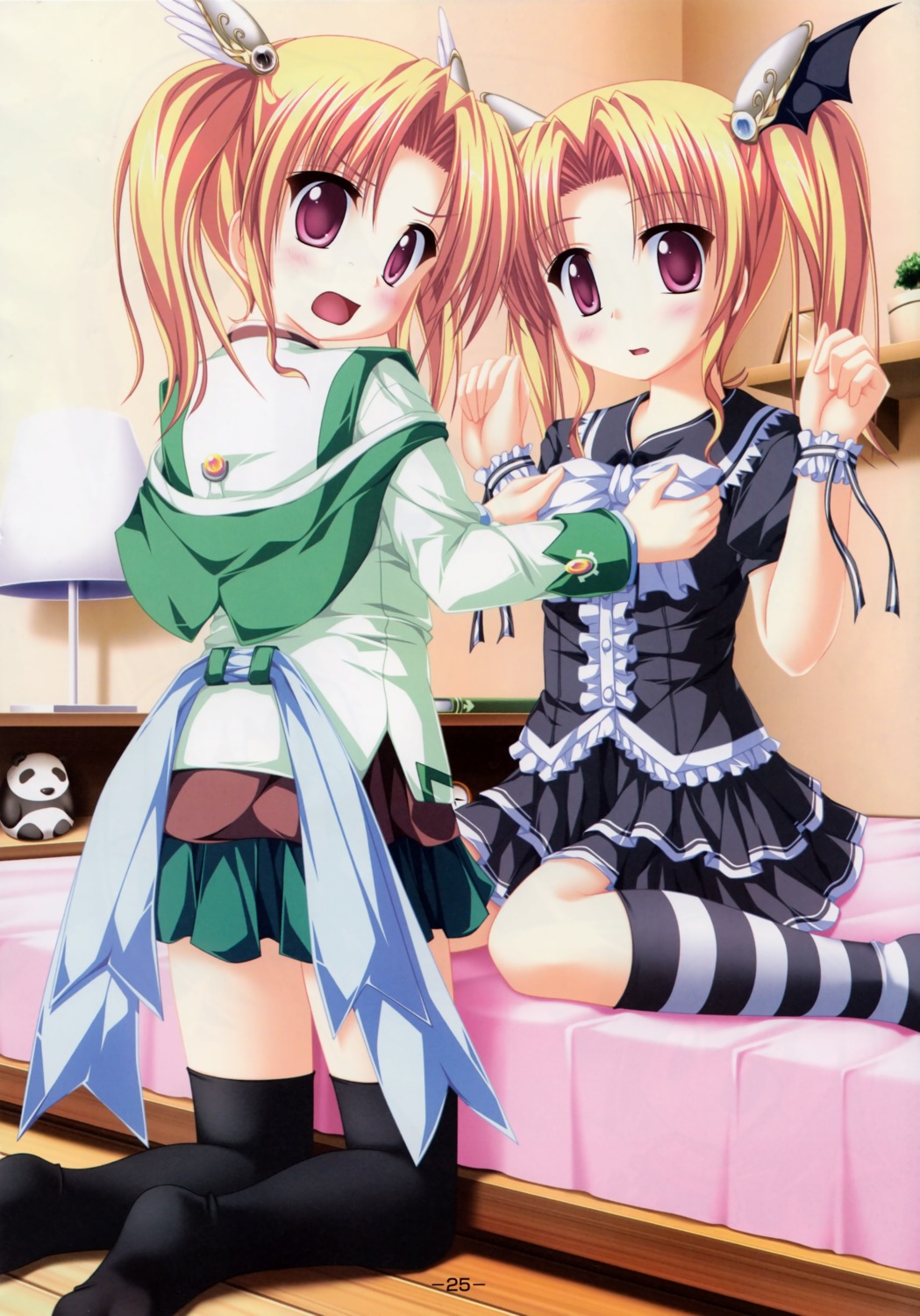 bleed_through, kageira, lolita_fashion, magus_tale, nina_geminis, rena_geminis, thighhighs