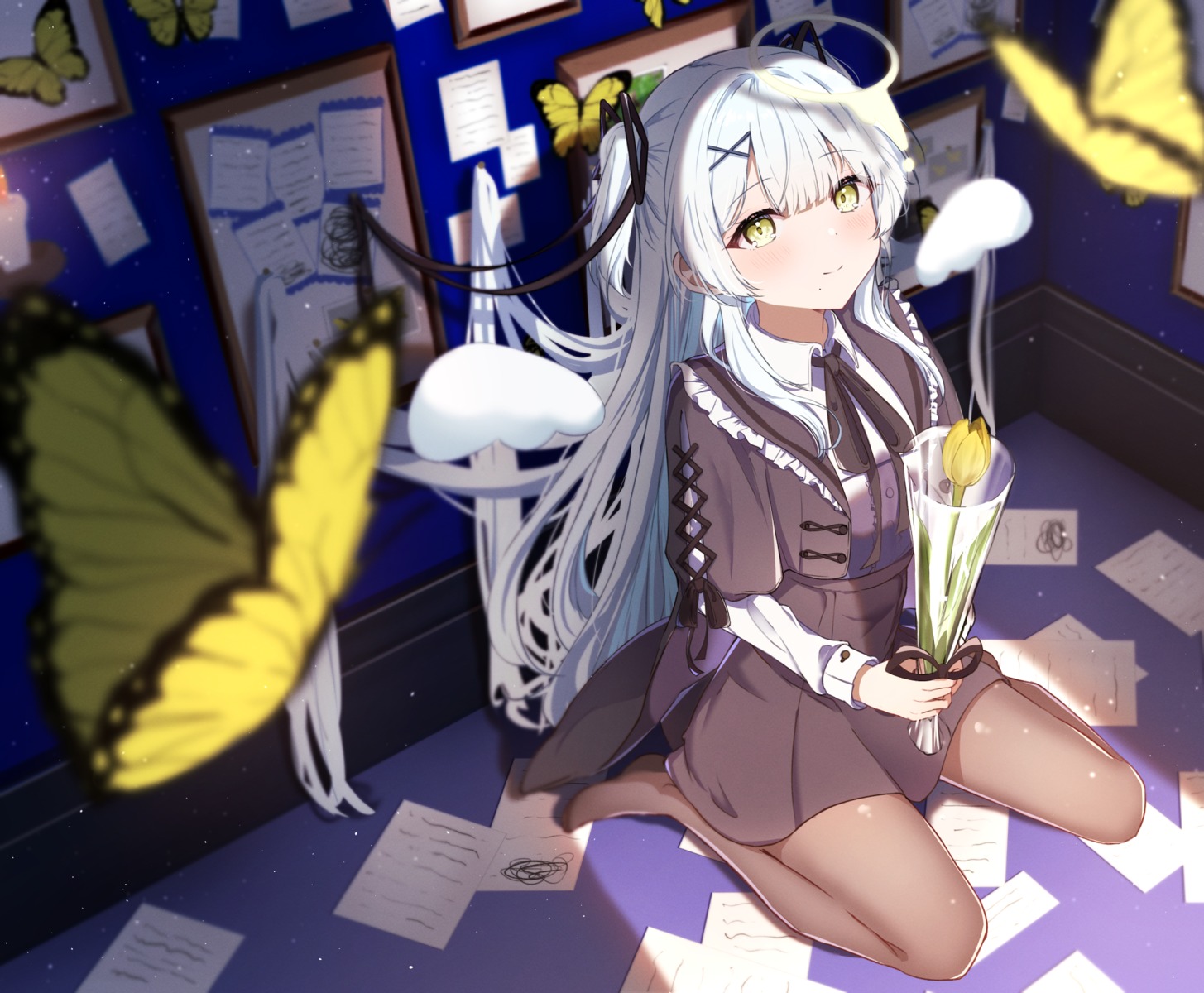 angel, arute_miu, azure_(sor_azr), indie_virtual_youtuber, lolita_fashion, pantyhose, wings