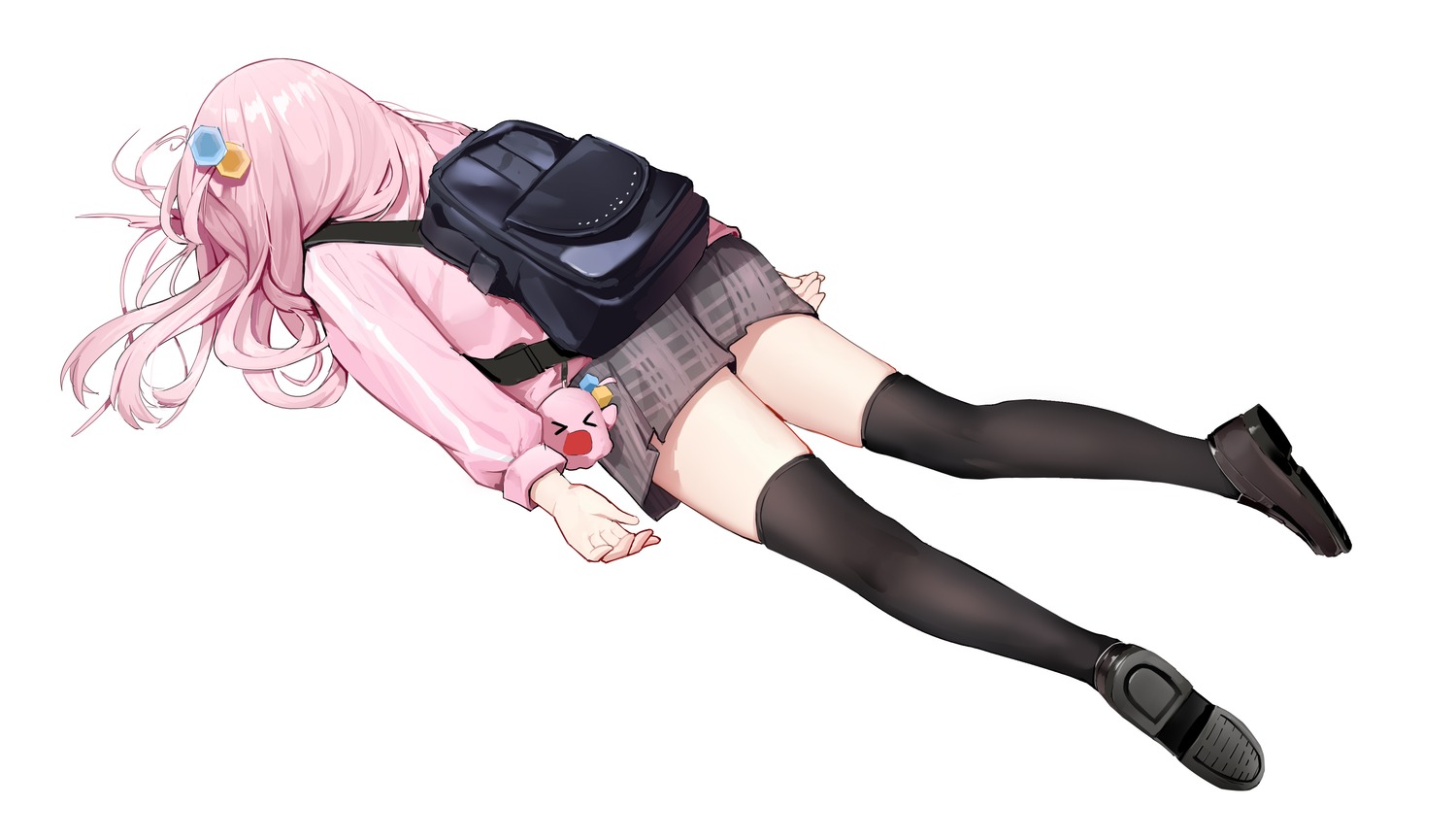 bocchi_the_rock!, gotou_hitori, gym_uniform, liwen520, thighhighs