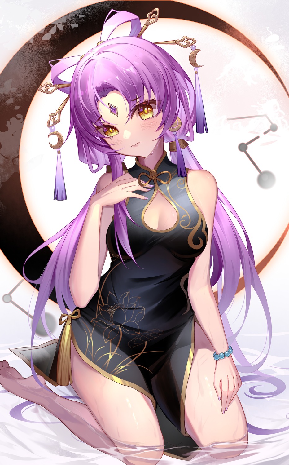 chinadress, cleavage, fu_xuan, honkai:_star_rail, wet, yukinokoe