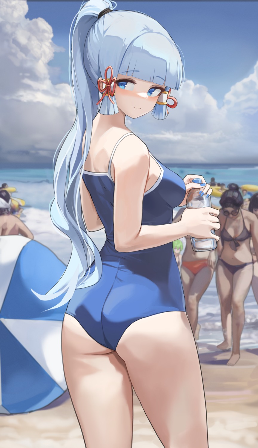 ass, bikini, dolri, genshin_impact, kamisato_ayaka, school_swimsuit, swimsuits
