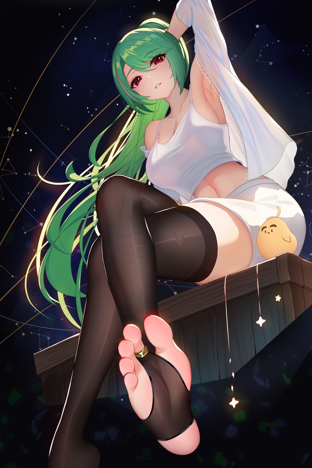 azur_lane, damao_yu, feet, littorio_(azur_lane), manjuu_(azur_lane), see_through, thighhighs